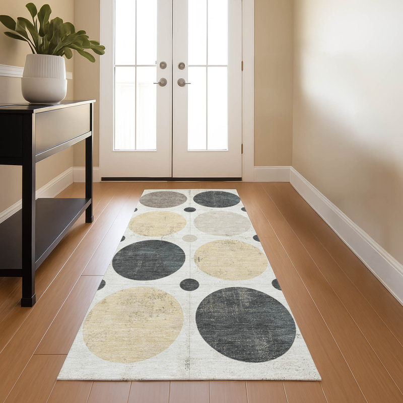 Premium Machine Washable Mayfield AMF1949 Geometric Rug, Runner 2'3" x 7'6"