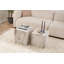 Ensemble de 2 tables d'appoint Chrisina 100% panneau de fibres à densité moyenne, épaisseur: 0,71 pouce | Élégant et fonctionnel pour le salon, la chambre à coucher et le bureau