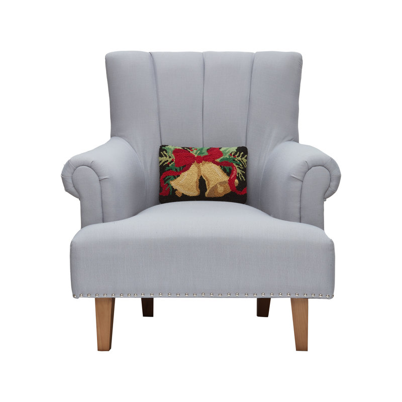 Floral Wool and Velvet Throw Pillow