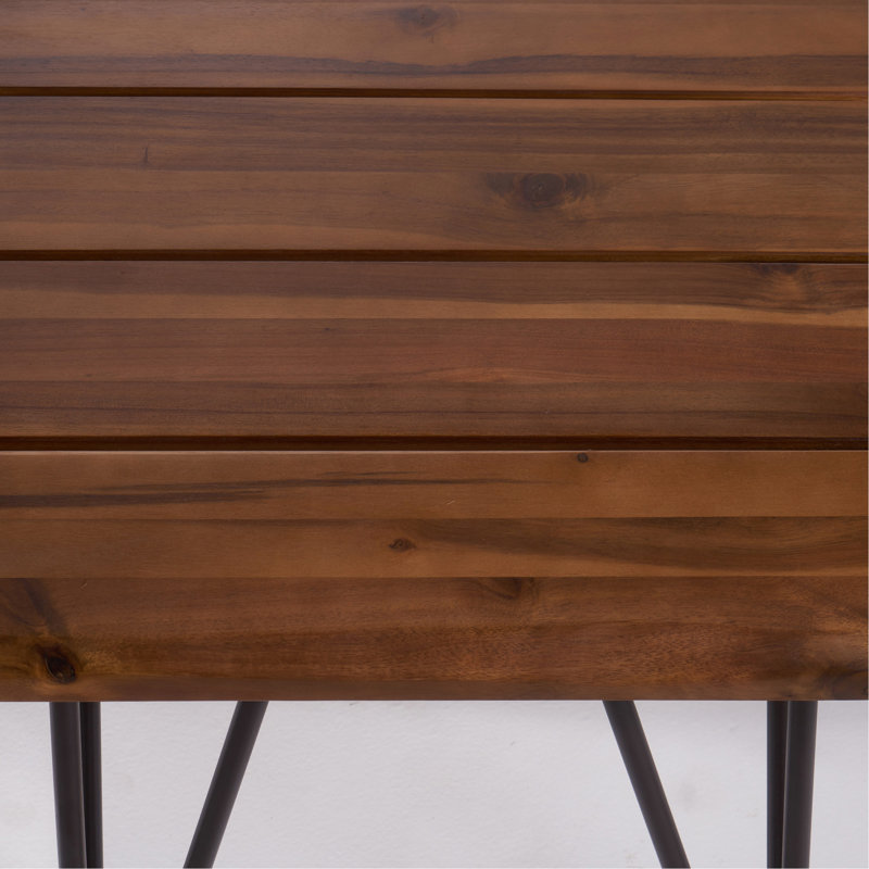 Table d'appoint en bois et métal Zion