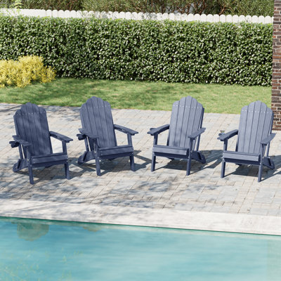 All-Weather Outdoor Adirondack Chair with Cup Holder & Ergonimic Design, Heavy Duty Outdoor Chair Lawn Deck Patio Seating