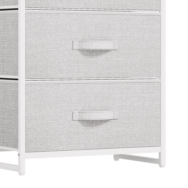 Commode Jamuna, Blanc / gris clair