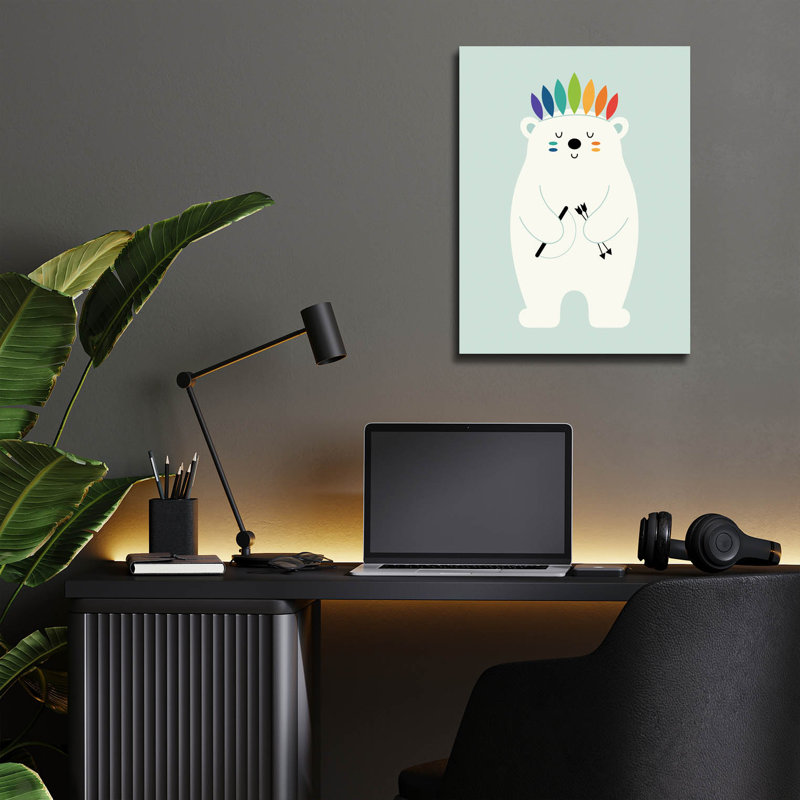 «Be Brave Polar» par Andy Westface, H 16 po x l 12 po x P 0,13 po