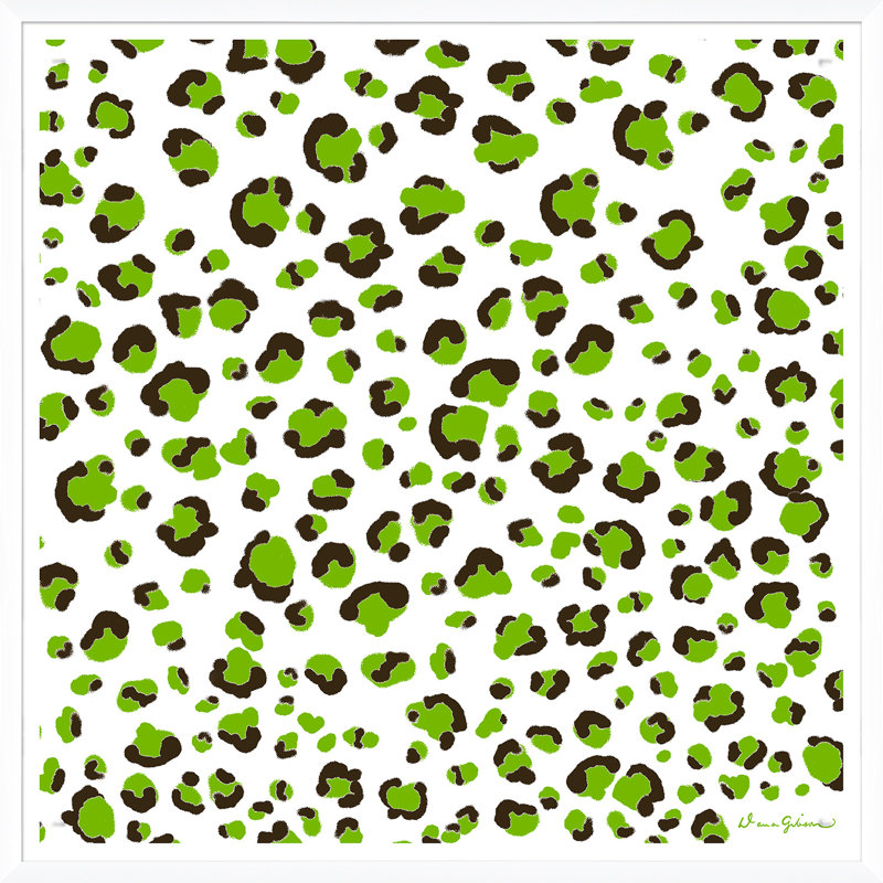 Bright Cheetah In Green Giclee Print by Dana Gibson, Green