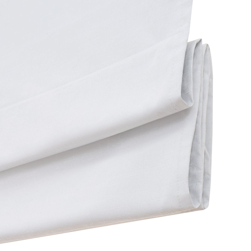 Blackout Roman Shade, White, 39"W x 64"L