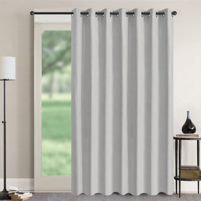 1‑Panel Linen‑Textured Blackout Door Curtain
