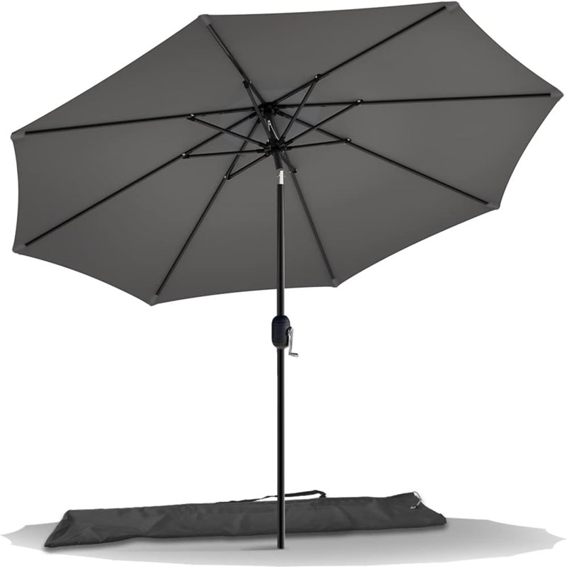 Alexine 270cm Tilt Market Parasol, Grey