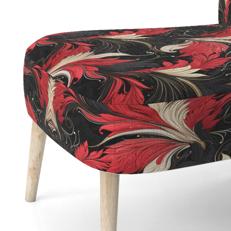 Rouge et noir Gloden Hollywood Glam Floral