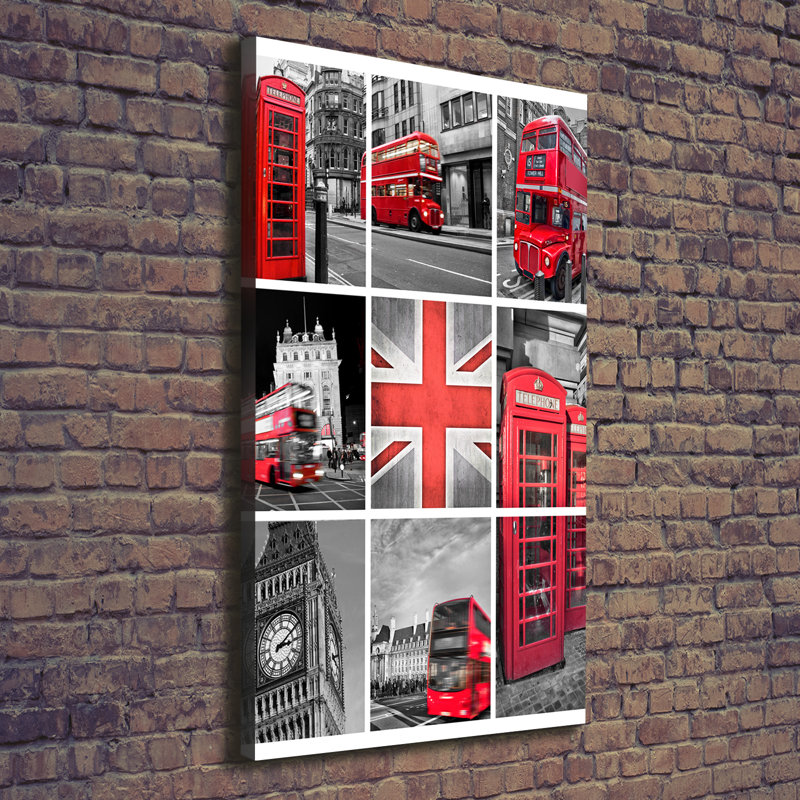 Collage London - Wrapped Canvas Print