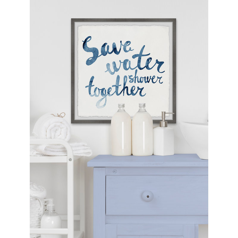 Save Water Together II - Single Picture Frame Painting, 61cm H x 61cm W x 3.81cm D
