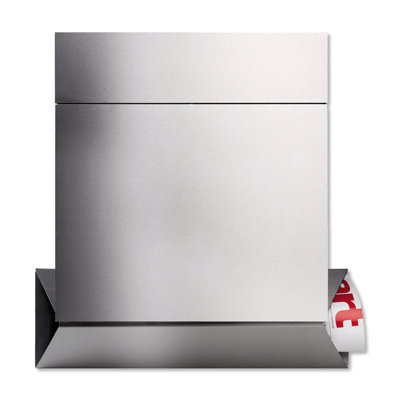 Quadas Stainless Steel Wall Mounted Lockable Weatherproof Post Box & Intergrated Newspaper Holder