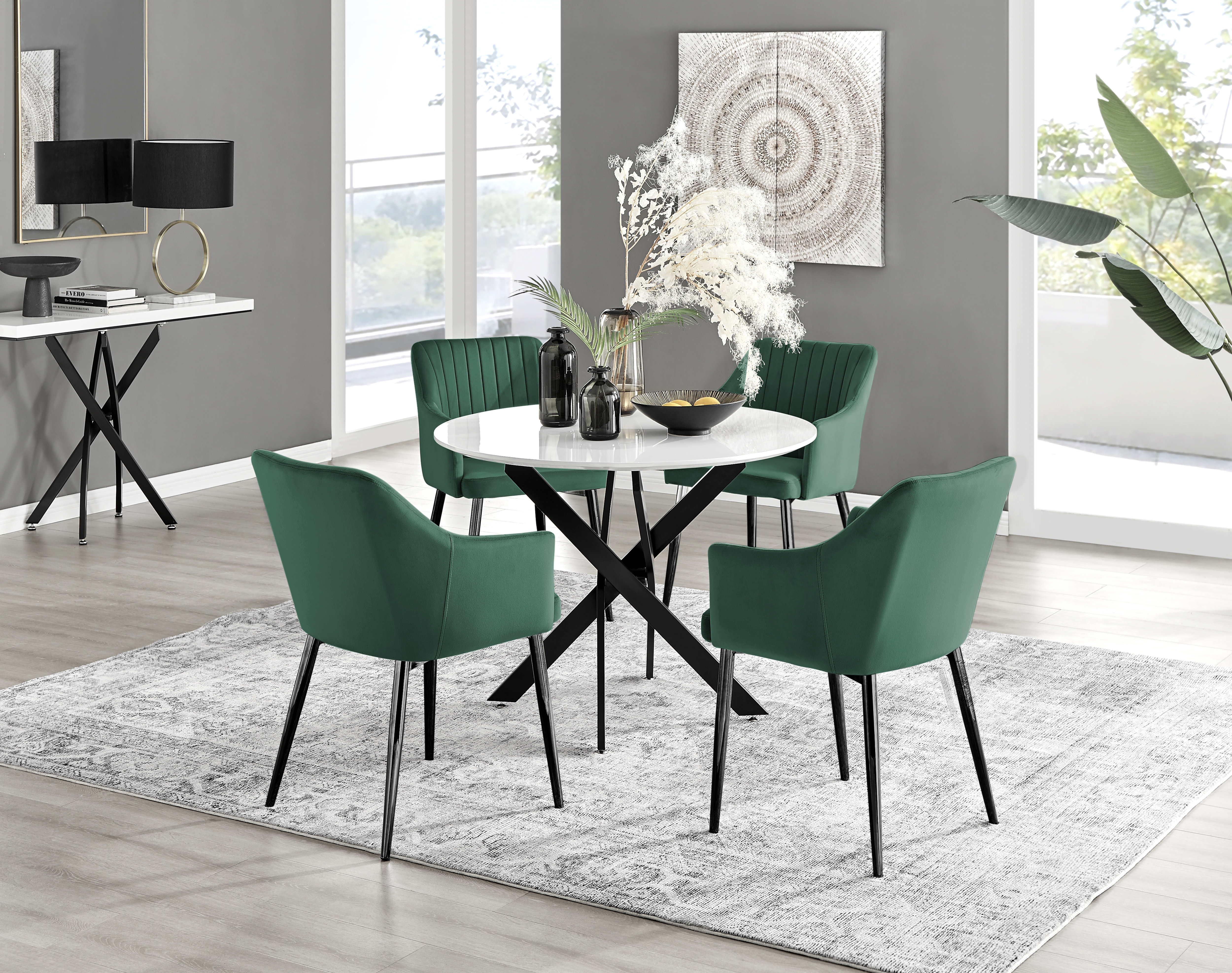 4 person round dining shop table set