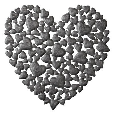 Décoration murale large cœur of hearts