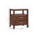 Modern Solid Wood 2 Drawer Nightstand Side Table With Glass Top