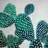 Opuntia cactus - 32"x32" art on canvas