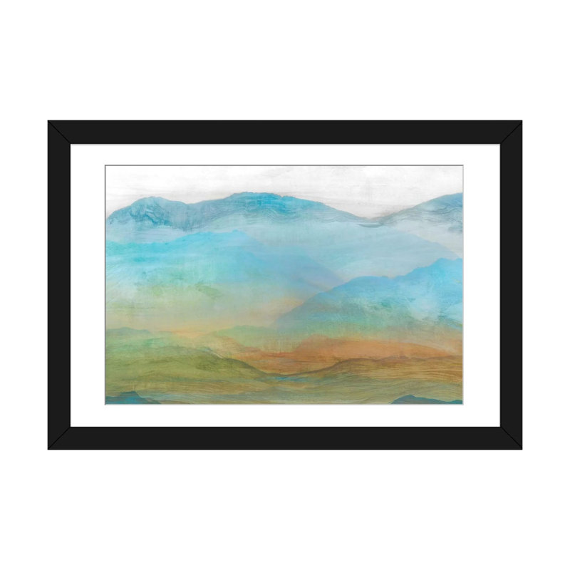 « panorama i », impression sur toile, Papier d'art encadré noir, Blanc, H 16 po x l 24 po x P 1 po