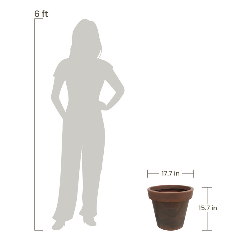 Ibira Wall Planter, Brown‏‏‎, 15.7" H x 17.7" W x 17.72" D