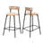 Hand Woven Bar Stools With Back Set Of 2, Paper Rope Round Barstools With Footrest For Kitchen Island & Dining Rooms-1063191869
