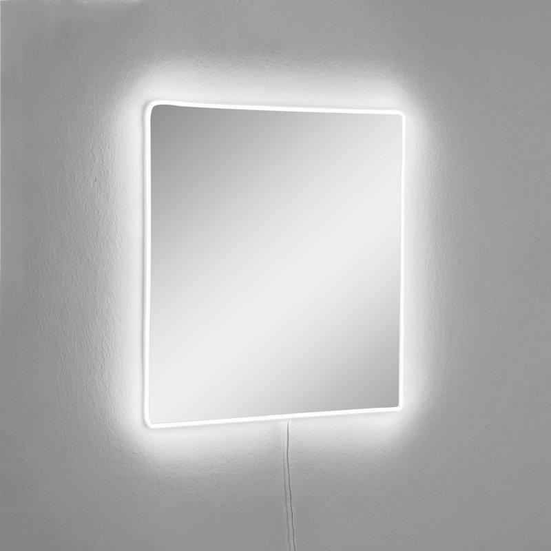 Miroir avec éclairage DEL, Blanc