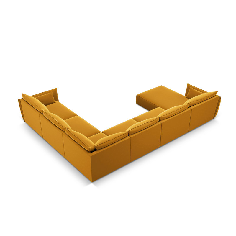 Lillie-Louise 8 Seater Large Corner Sofa , Yellow, left