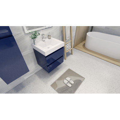 Boubacar Single Bathroom Vanity with Acrylic Top