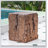 Amira Outdoor And Indoor Stump Shape MGO Side Table, Weather-Resistant And Eco-Friendly Decorative Accent