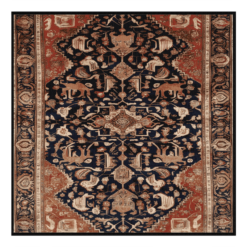 Tapis brun lavable à la machine, Carré 8 pi