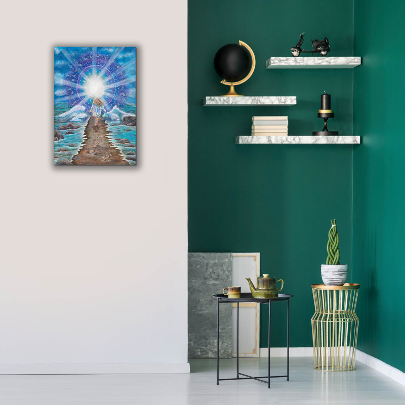 Art mural sur toile épique «L Let Go Of The Past» par Verena Wild, 18 po x 26 po
