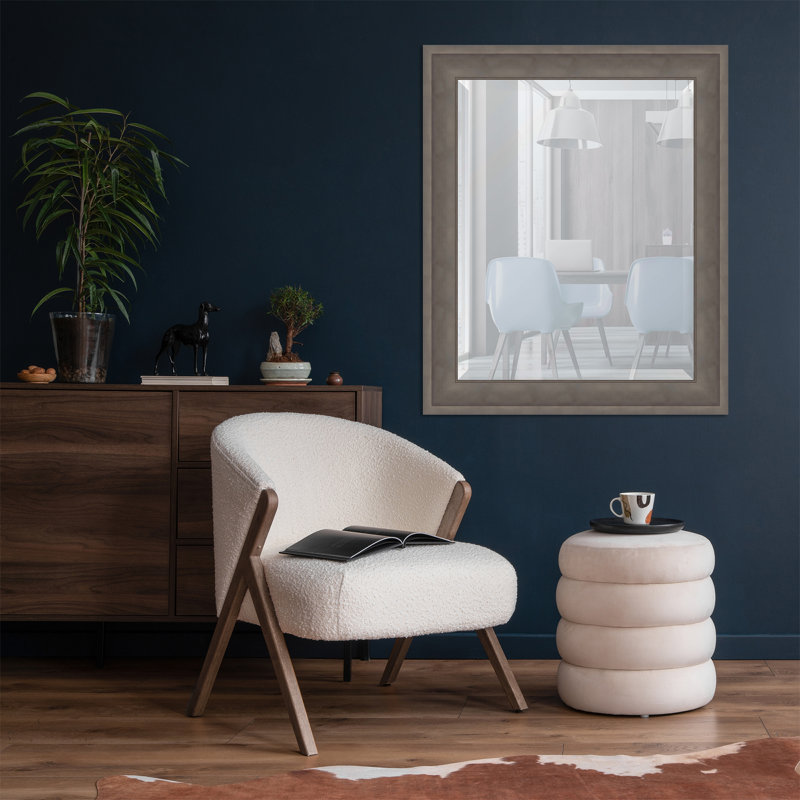 Loubert Rectangle Wall Mirror, Dark Pewter, 35" x 29"