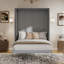 Lit escamotable avec supports de rangement cachés, lit mural multifonctionnel peu encombrant pour le bureau à domicile et les petites pièces-111267002