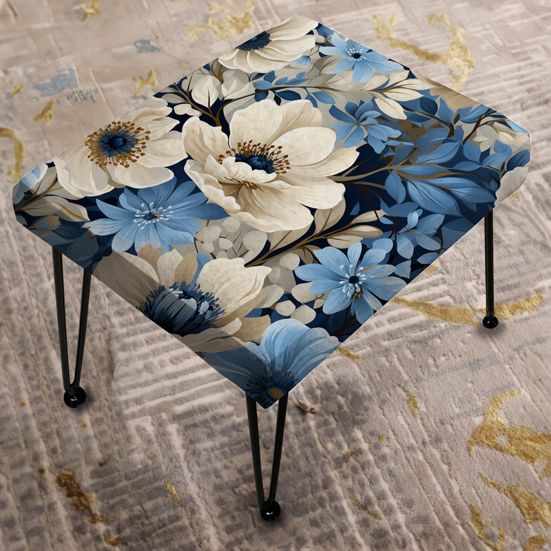 Serene Blue Garden Blooms Floral