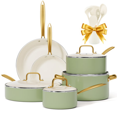 UKWF002 16 - Piece Non-Stick Ceramic Cookware Set