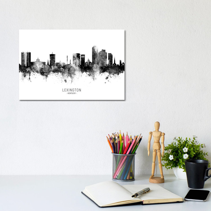 Lexington Kentucky Skyline Name by Michael Tompsett - 1 Piece Wall Art on Canvas, 20.32cm H x 30.48cm W x 1.91cm D