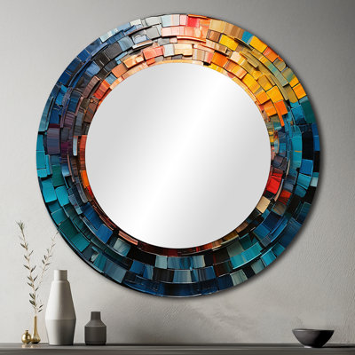 Coloré disque vinyle mosaïque III - grand disque mural vinyle