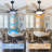 52 Inch Modern Black Ceiling Fan With Light And Remote, Silent DC Motor 6 Speeds Chandelier Ceiling Fan For Bedroom-622442074-622442077