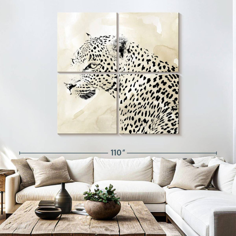 Brampt Leopard Spots III, 74" H x 74" W