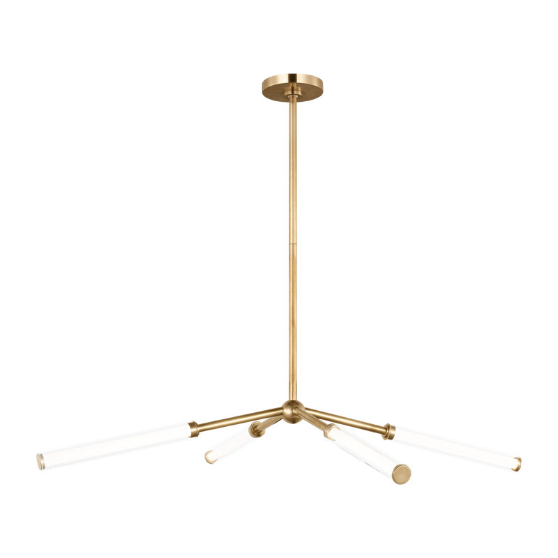 Poza 4 - Light LED Chandelier, Hand-Rubbed Antique Brass