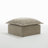 Upholstered Camel Chenille Square Ottoman with Oversized Soft Cushion Top – Fully Compressed, No Assembly Required-1954391193