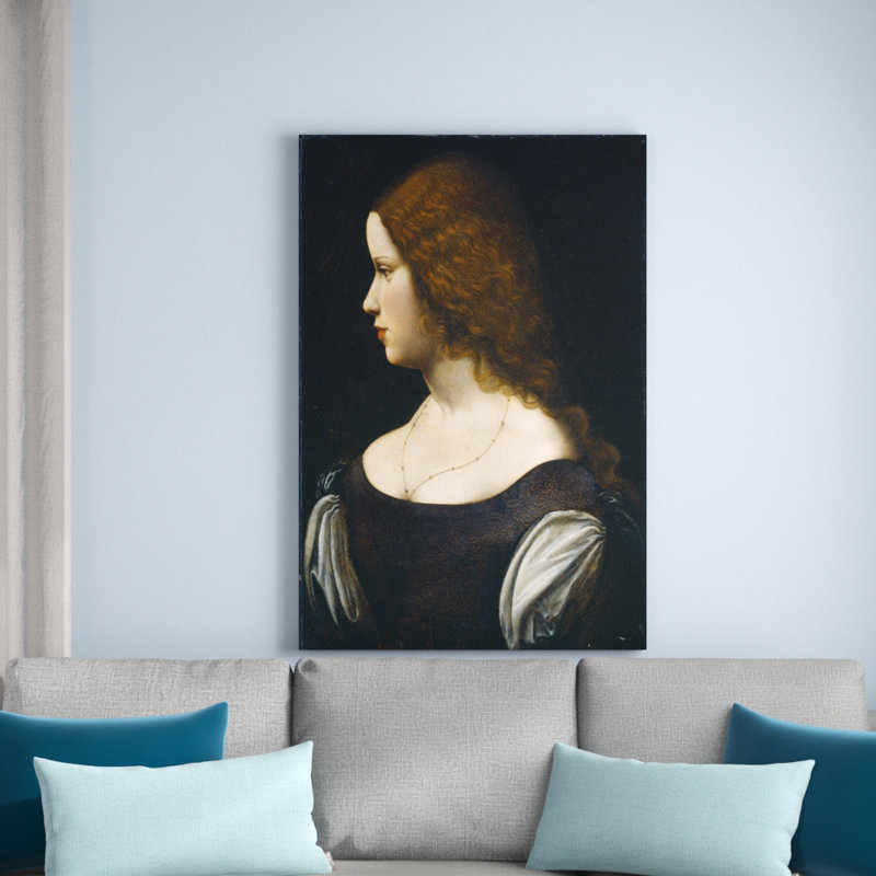 Portrait Of A Young Lady by Leonardo Da Vinci - Wrapped Canvas Print, 114cm H x 77cm W