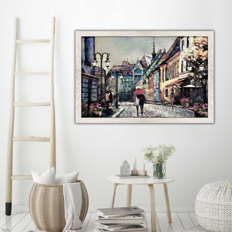 «Spring Romance», reproduction encadrée, H 21,5 po x l 27,5 po x P 0,75 po, Cadre crème délavé