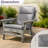 Outdoor Chair Cushion - 45x21.5x3in High Back Outdoor Chair Cushions for Patio Furniture, Rocking, Adirondack or Dining Seat - Water, Fade, and UV-Resistant Fabric Pads with Ties (Gray)-1815799490