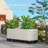 240*60*50CM White Steel Raised Garden Bed on Wheels – Self-Watering Mobile Planter Box for Indoor & Outdoor Vegetables, Herbs – Rust-Resistant Elevated Grow Station-600369874-600369877