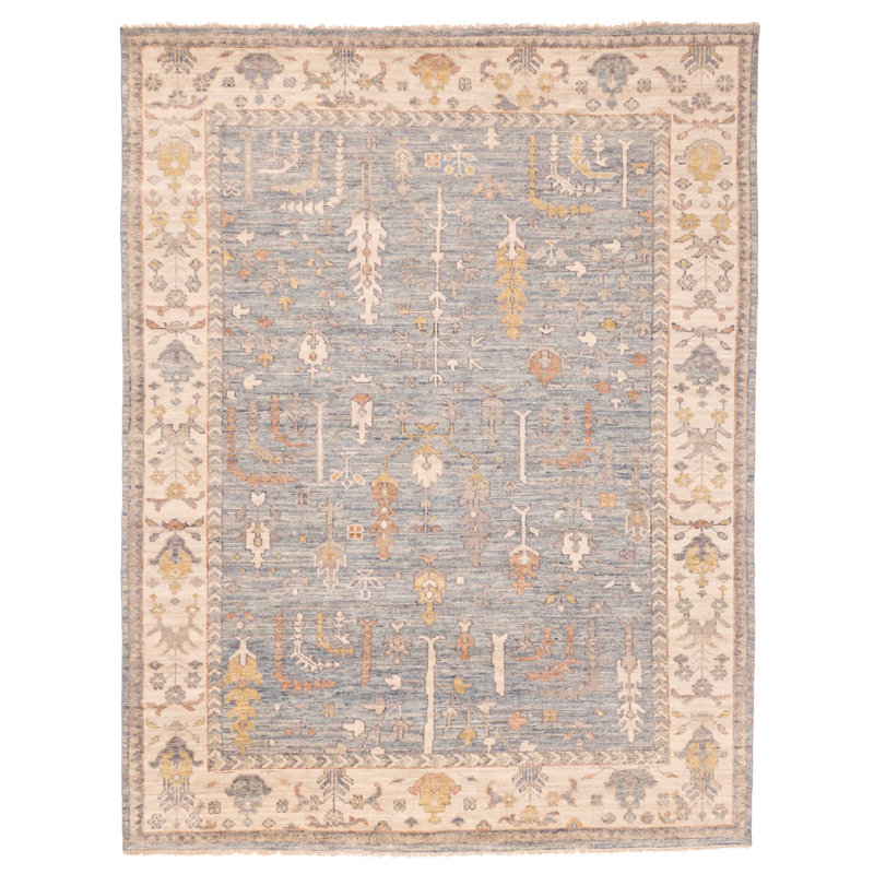 Tapis bleu denim Jules Serapi 8 pi 11 po x 11 pi 8 po