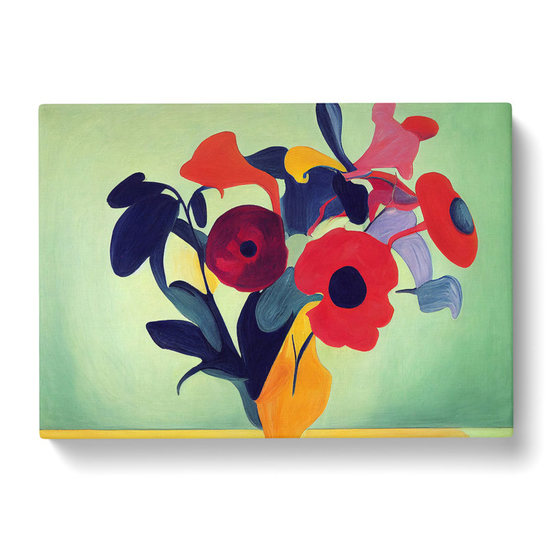 Unbeatable Modern Flowers - Wrapped Canvas, 50cm H x 76cm W x 3cm D