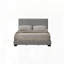 Grand lit en tissu gris clair-937345812
