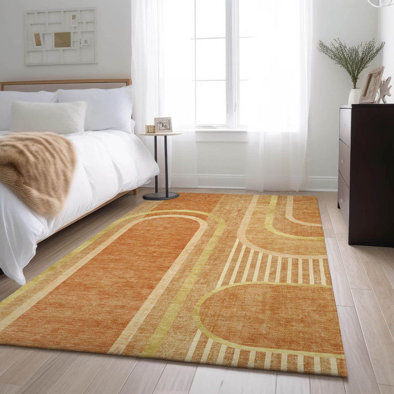 Tapis terre cuite lavable à la machine de qualité supérieure AMF532, Rectangle 9 pi x 12 pi