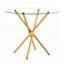 Table de salle à manger ronde en verre transparent avec pieds entrelacés en métal doré (4 à 6 places)-749024542