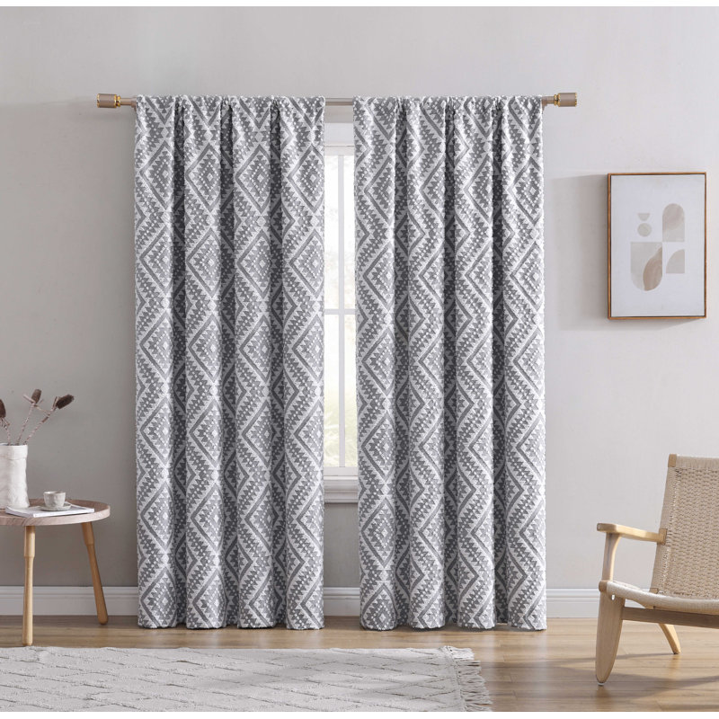 Panneau de fenêtre simple occultant avec passe-tringle Swift Home, Gris, L 54 po x L 63 po