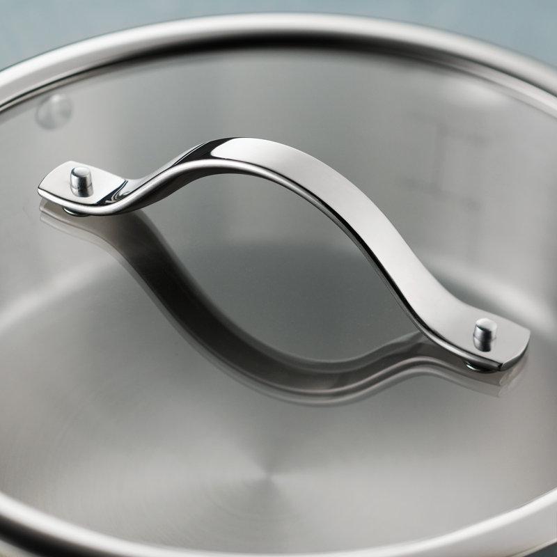 Marmite en acier inoxydable de 8 pintes avec couvercle en verre Tempont de Quadontina
