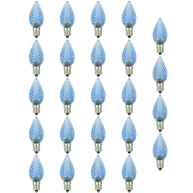 0,4 watts (7 watts équivalents), ampoule DEL à intensité variable C7, base E12 / candélabre non réglable